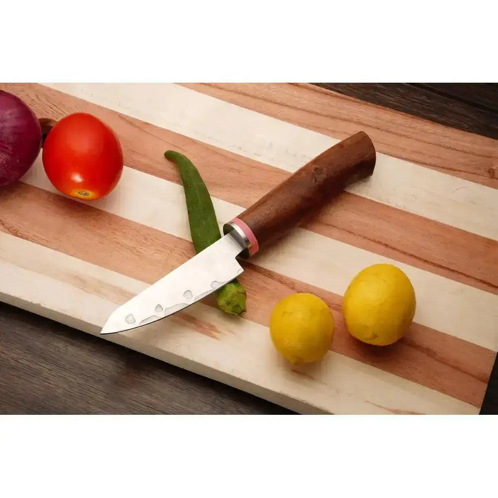 High-quality kitchen set Custom Handmade Stainless Steel 5Pcs Set Wood Handle  With Leather Cover|| Drs Knives Hub