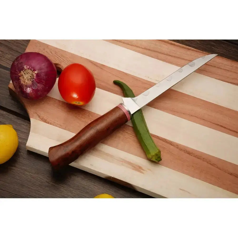 High-quality kitchen set Custom Handmade Stainless Steel 5Pcs Set Wood Handle  With Leather Cover|| Drs Knives Hub