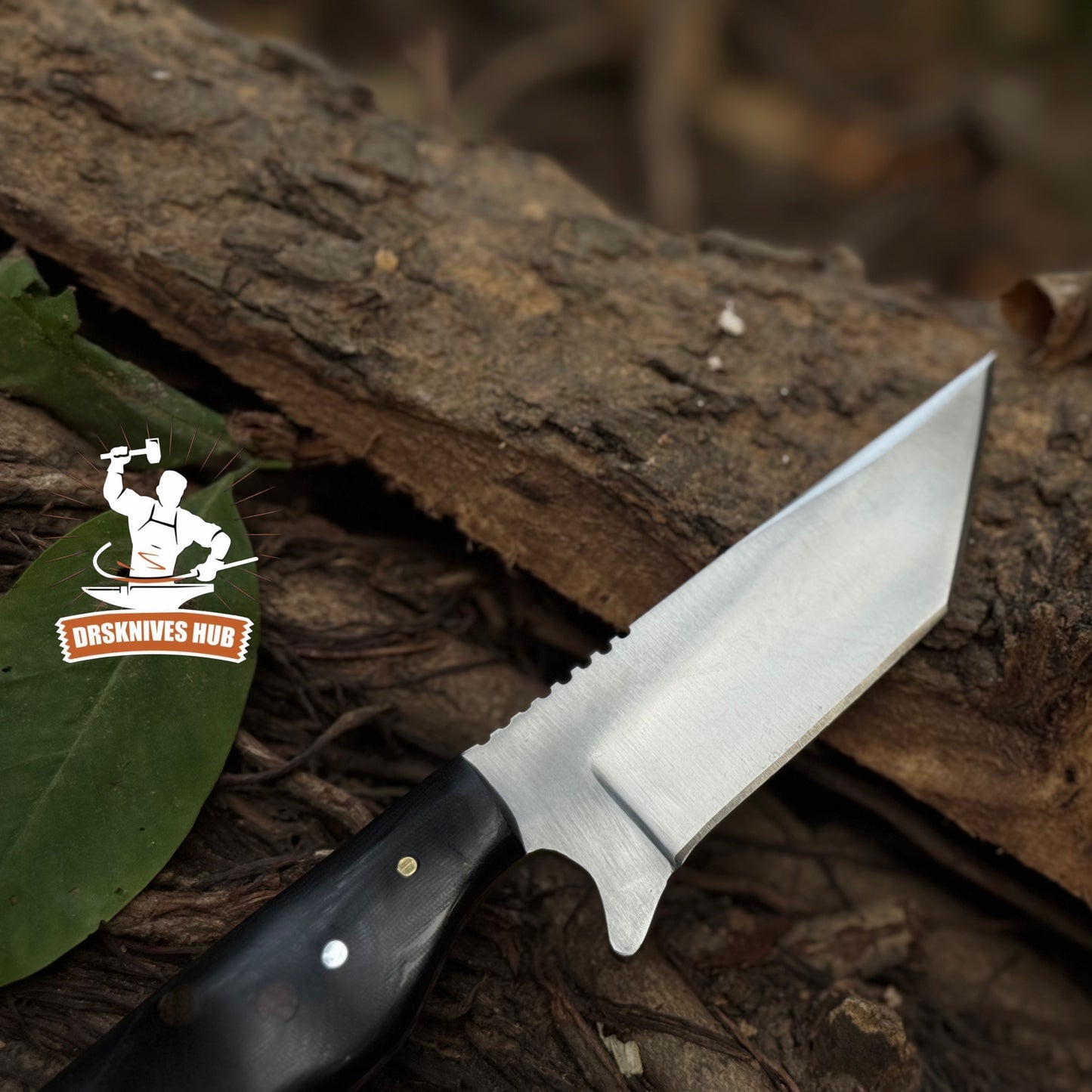 Handmade 7-Inch D2 Steel Utility Knife With Leather Cover | DRSKNIVES HUB