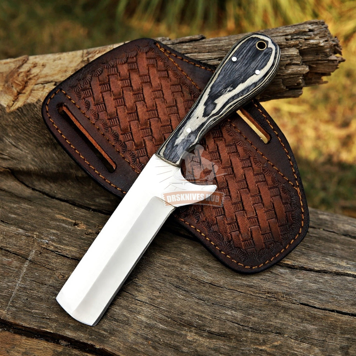 D2 Steel Bull Cutter Knife 8 Inch With Handle Of Pakka Wood