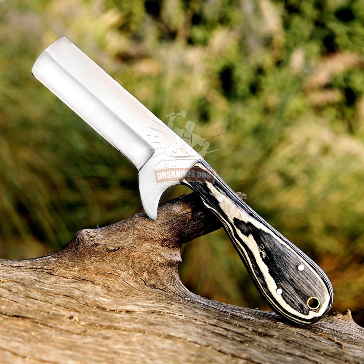 D2 Steel Bull Cutter Knife 8 Inch With Handle Of Pakka Wood