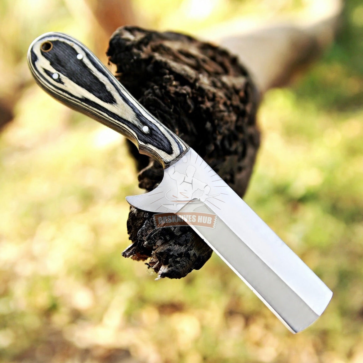 D2 Steel Bull Cutter Knife 8 Inch With Handle Of Pakka Wood