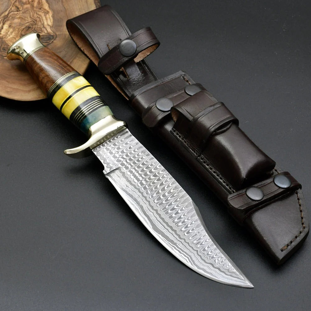 BOWIE KNIFE WITH BONE & WOOD || DRS KNIVES HUB