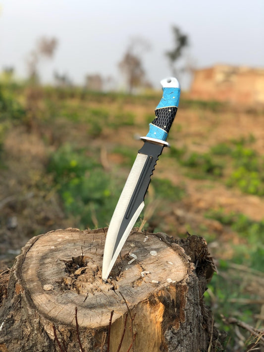 CUSTOM HANDMADE CARBON STEEL HUNTING BOWIE KNIFE || DRS KNIVES HUB