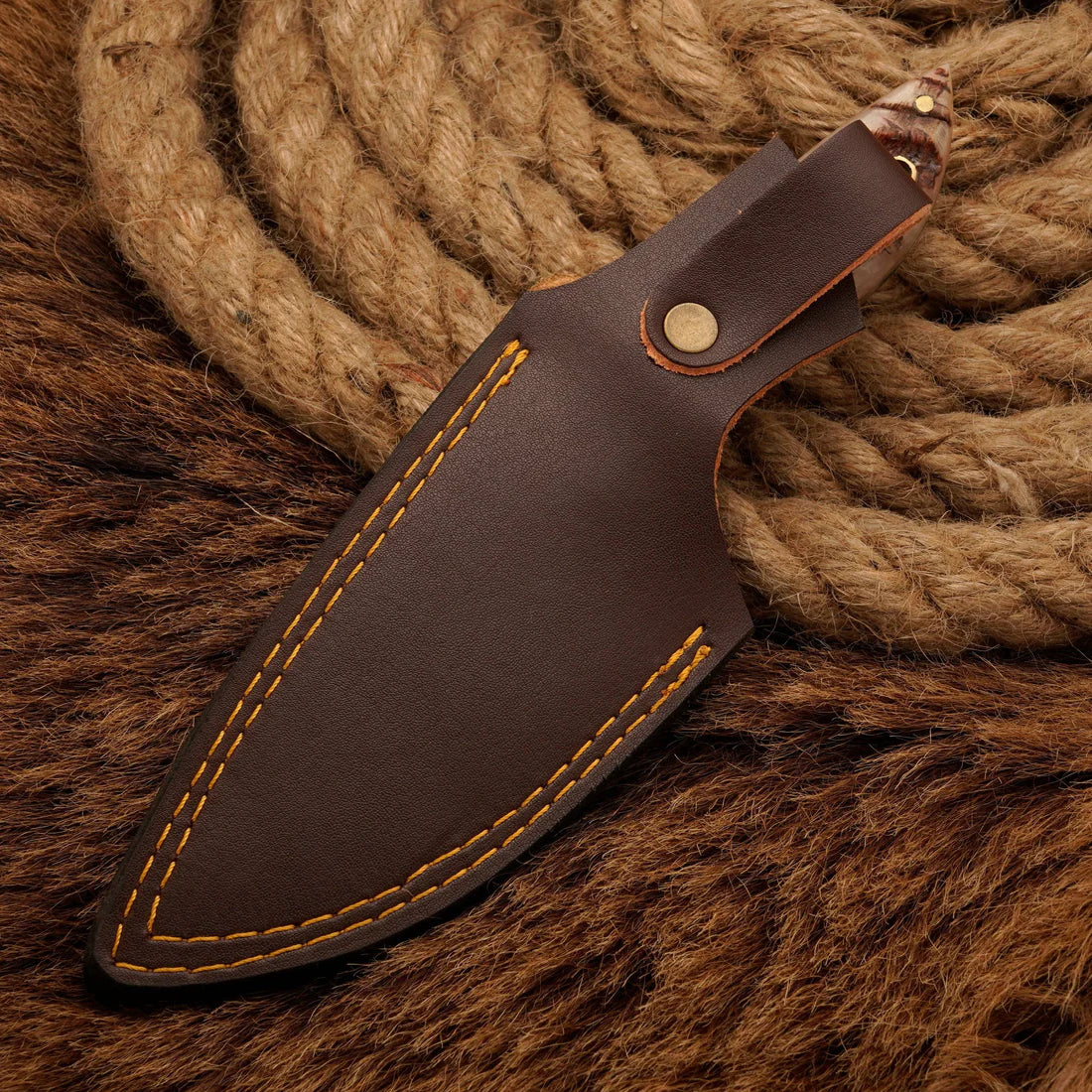 Custom Handmade j2 Steel Skinner Knife Ram Horn Handle || Drs Knives Hub