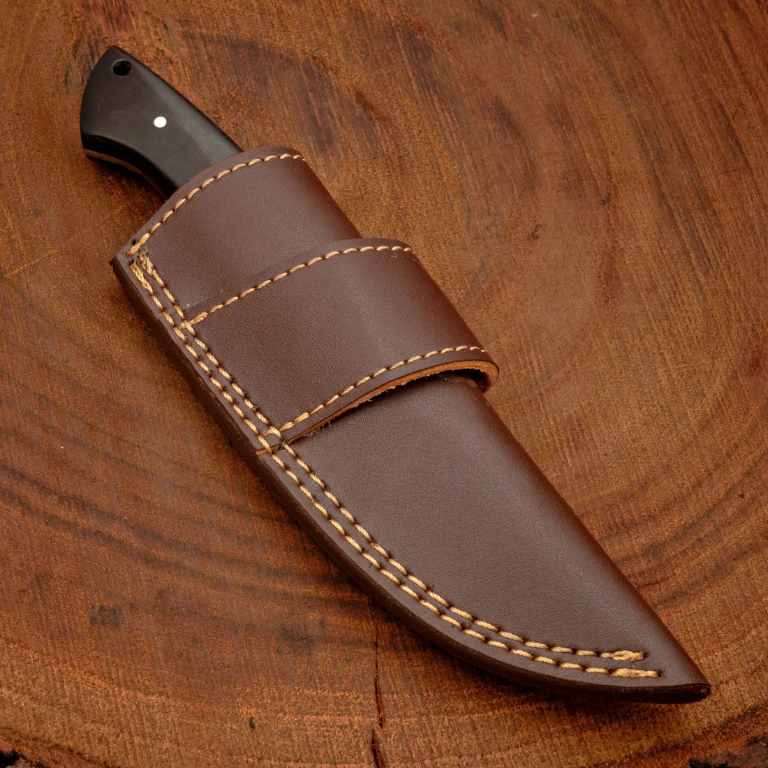Damascus Steel Handmade Skinner Knife Full Tang Blade With Leather Sheath Cover || Drs Knives Hub