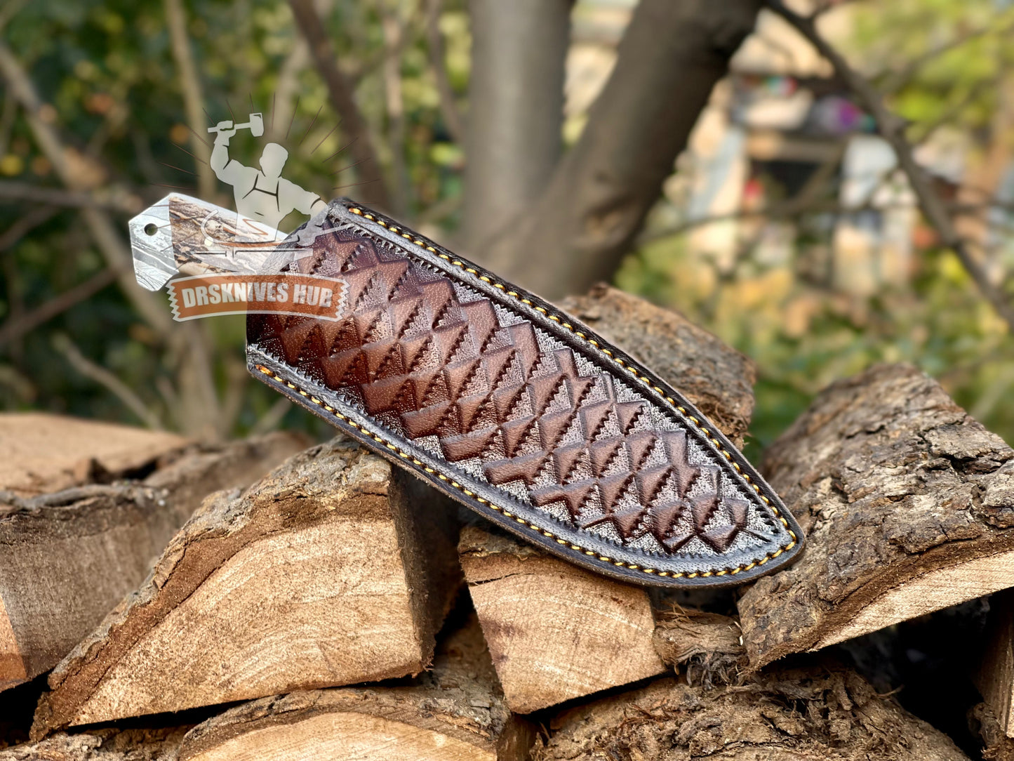 Personalised Hand Forged Hunting Skinning Knife With Leather Cover | DRSKNIVES HUB