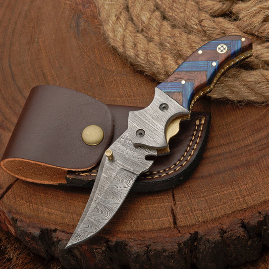 Forged by hand Camping Folding Blade With Pocket Clip || drs knives hub