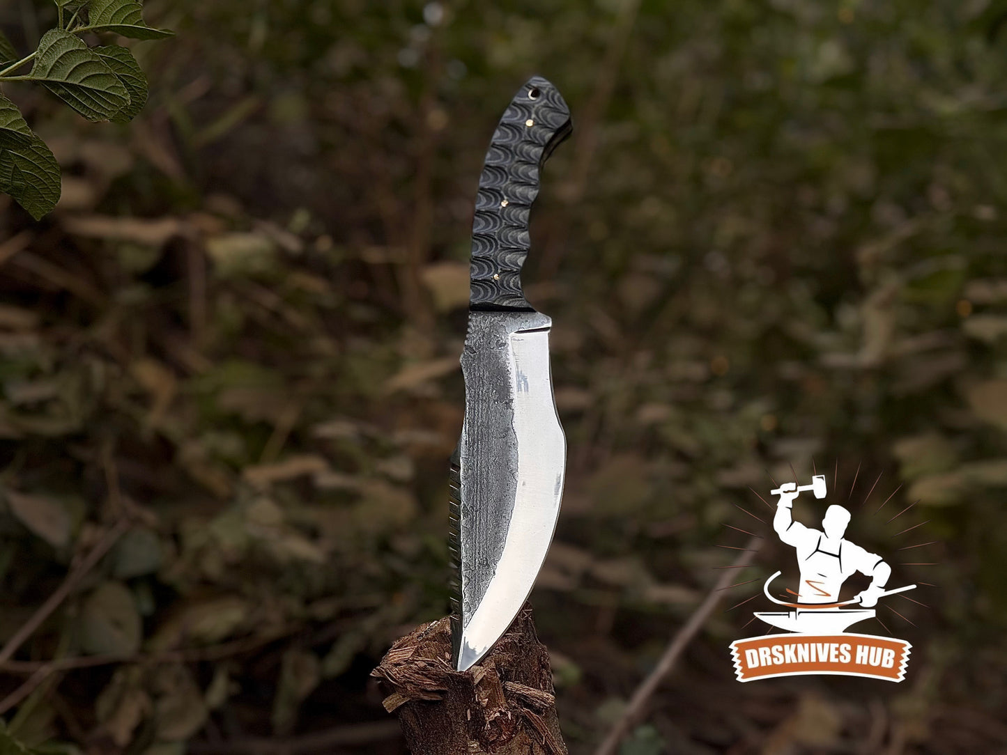 Handmade 12” D2 Steel Knife | Micarta Handle | Custom Leather Sheath | Outdoor Camping Knife |DRSKNIVES HUB