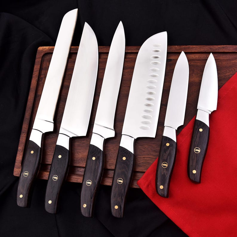 Premium 6-Piece Handmade Chef Knife Set – Professional Kitchen Knife Collection | DRSKNIVES HUB