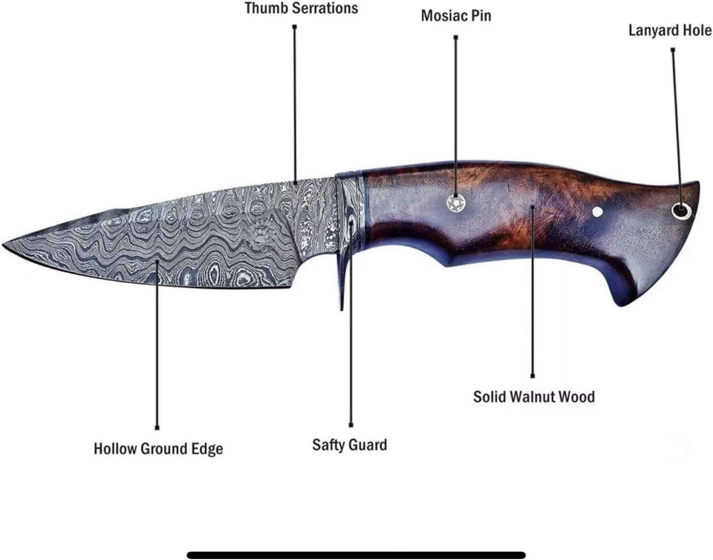 HANDMADE DAMASCUS STEEL CLASSIC BOWIE KNIFE WITH COVER || DRS KNIVES HUB