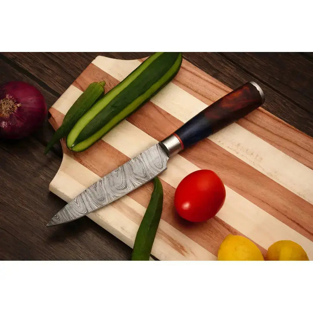 Premium chef knife collection Hand Forged Damascus Steel Chef Set With Leather Cover || Drs Knives Hub