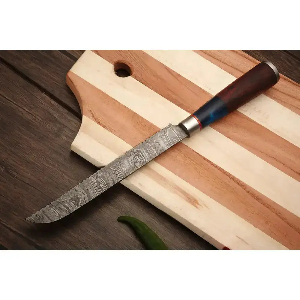 Premium chef knife collection Hand Forged Damascus Steel Chef Set With Leather Cover || Drs Knives Hub