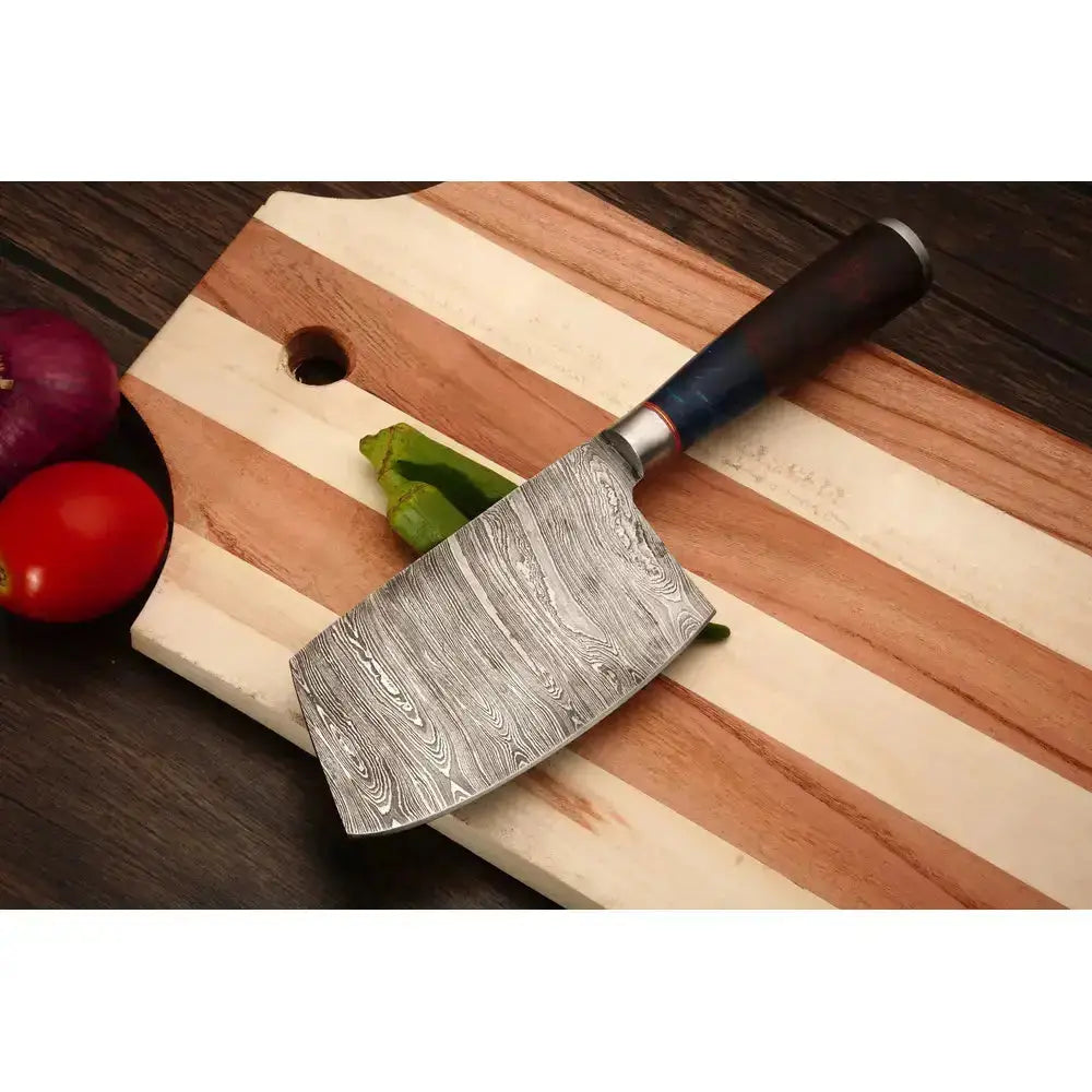 Premium chef knife collection Hand Forged Damascus Steel Chef Set With Leather Cover || Drs Knives Hub
