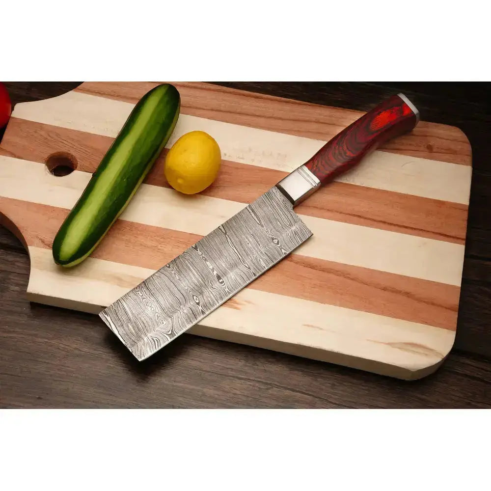 Chef tools kit Custom Handmade Damascus Steel Chef Set With Leather Cover || Drs Knives Hub