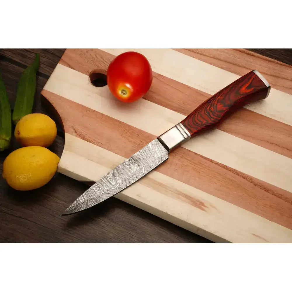 Chef tools kit Custom Handmade Damascus Steel Chef Set With Leather Cover || Drs Knives Hub