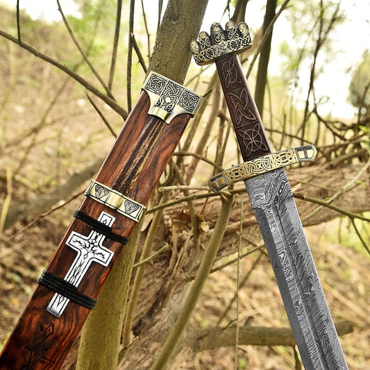 Damascus Steel Medieval Fantasy Sword 38-40" 
