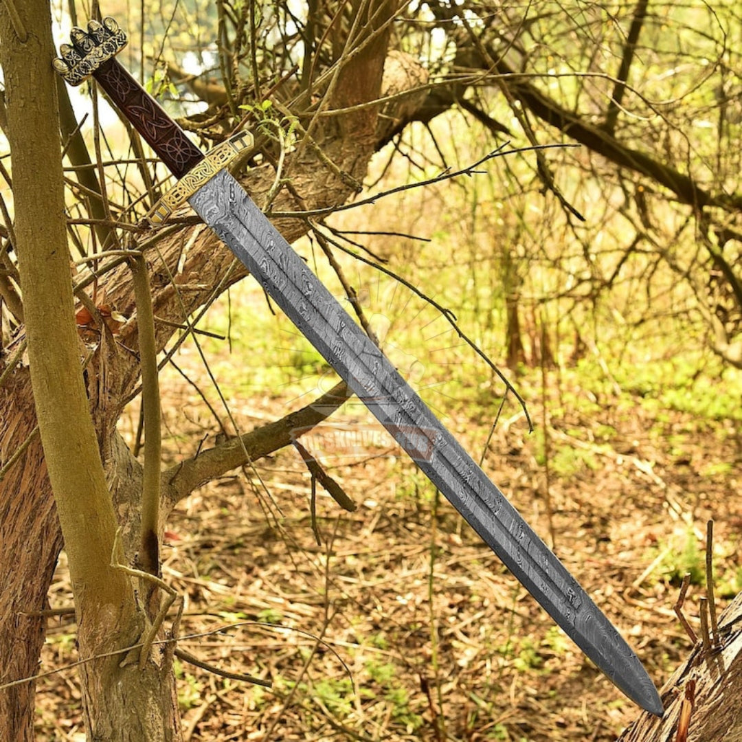 Damascus Steel Medieval Fantasy Sword 38-40" 