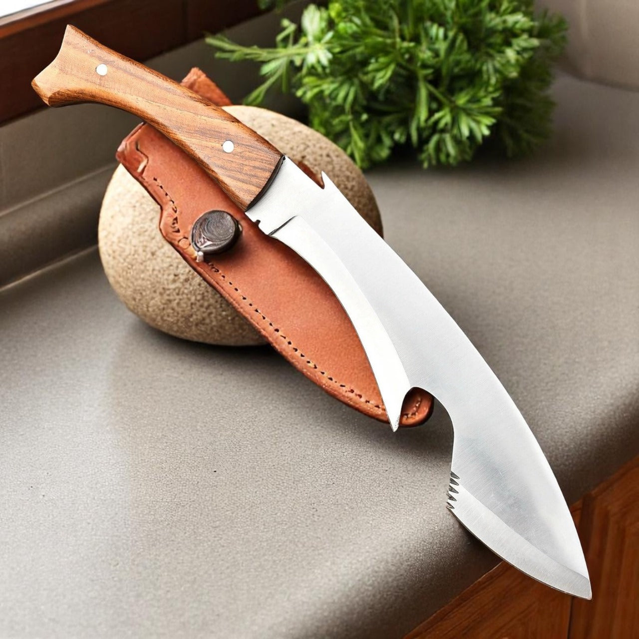 Custom Gurkha PRI Kukri Knife – Full Tang Tactical Jungle Survival Blade with Leather Sheath – Handmade Hunting Knife