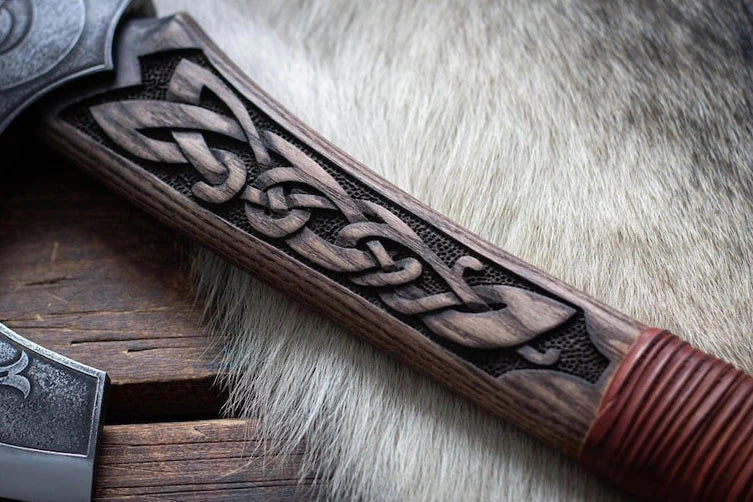Hand-Forged Premium Viking Axe with Leather Sheath | DRSKNIVES HUB