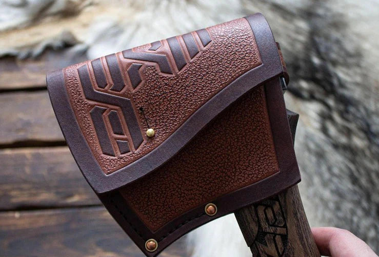 Premium Hand-Forged Viking Axe – Norse Heritage Edition with Leather Sheath | DRSKNIVES HUB