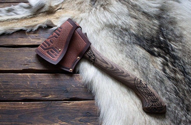 Premium Hand-Forged Viking Axe – Norse Heritage Edition with Leather Sheath | DRSKNIVES HUB