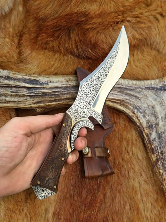 drsknives-hub-damascus-camping-knife - DRSKNIVES HUB