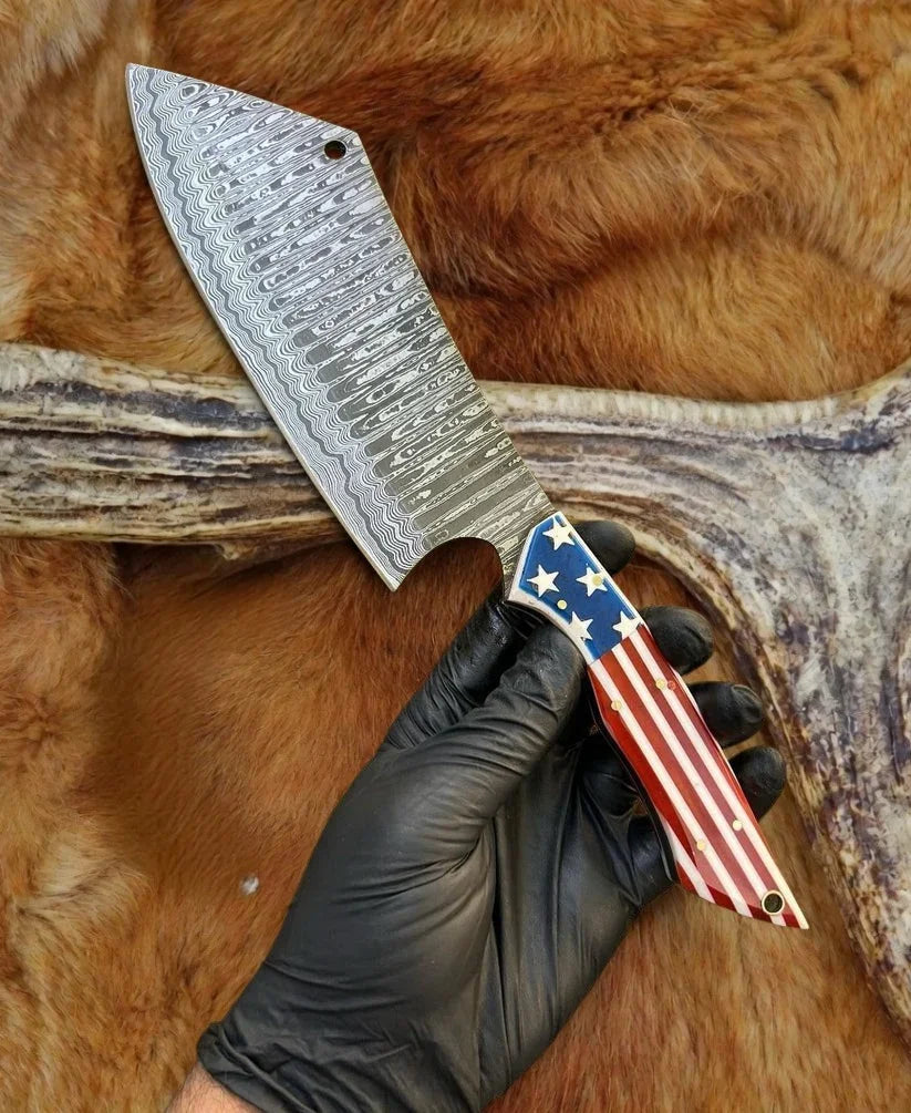 drsknives-hub-damascus-steel-cleaver-knife - DRSKNIVES HUB