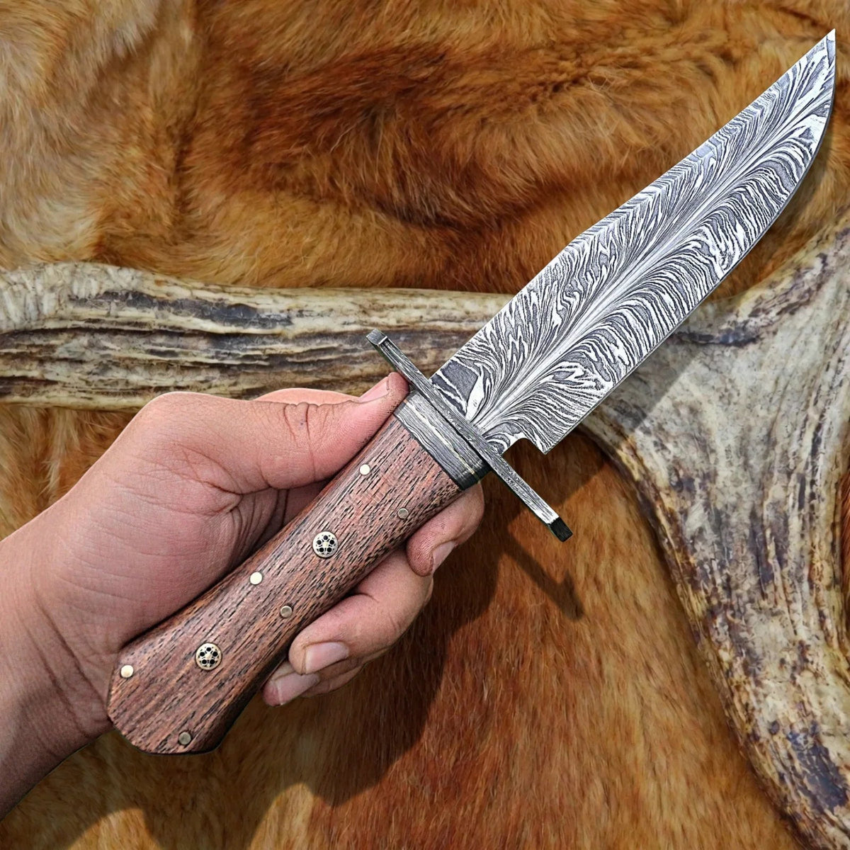 drsknives-hub-feather-damascus-bowie-knife-3 - DRSKNIVES HUB