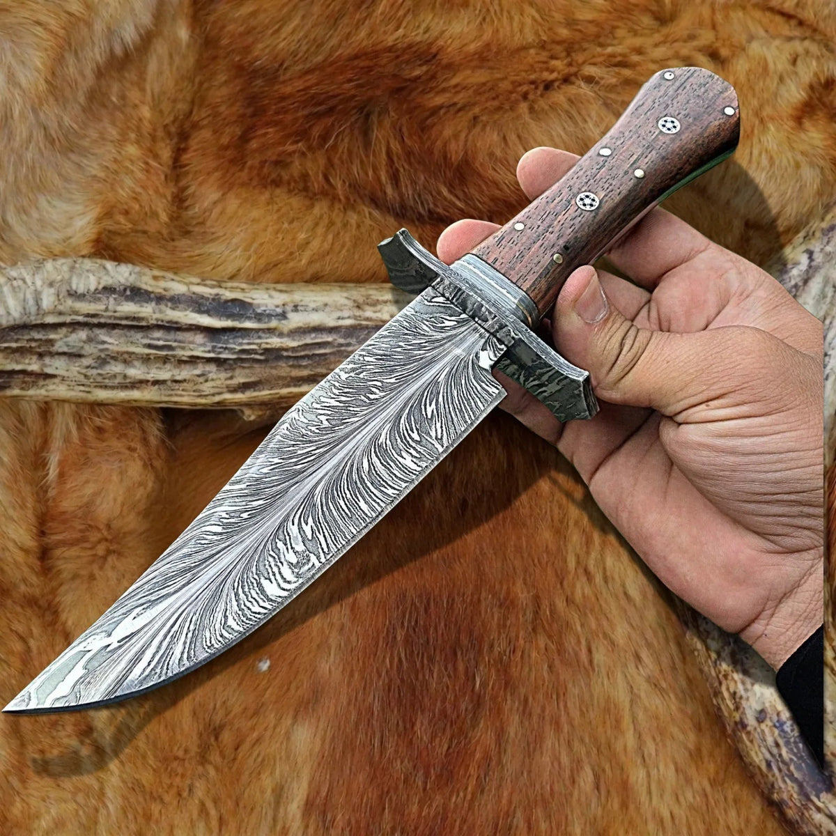 drsknives-hub-feather-damascus-bowie-knife-4 - DRSKNIVES HUB