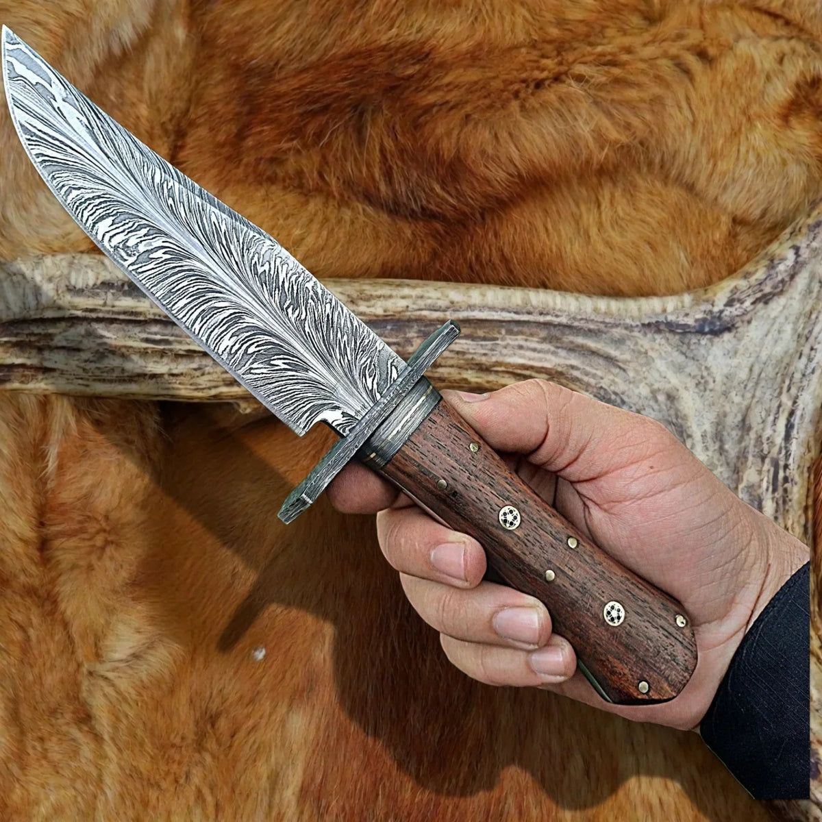 drsknives-hub-feather-damascus-bowie-knife-5 - DRSKNIVES HUB
