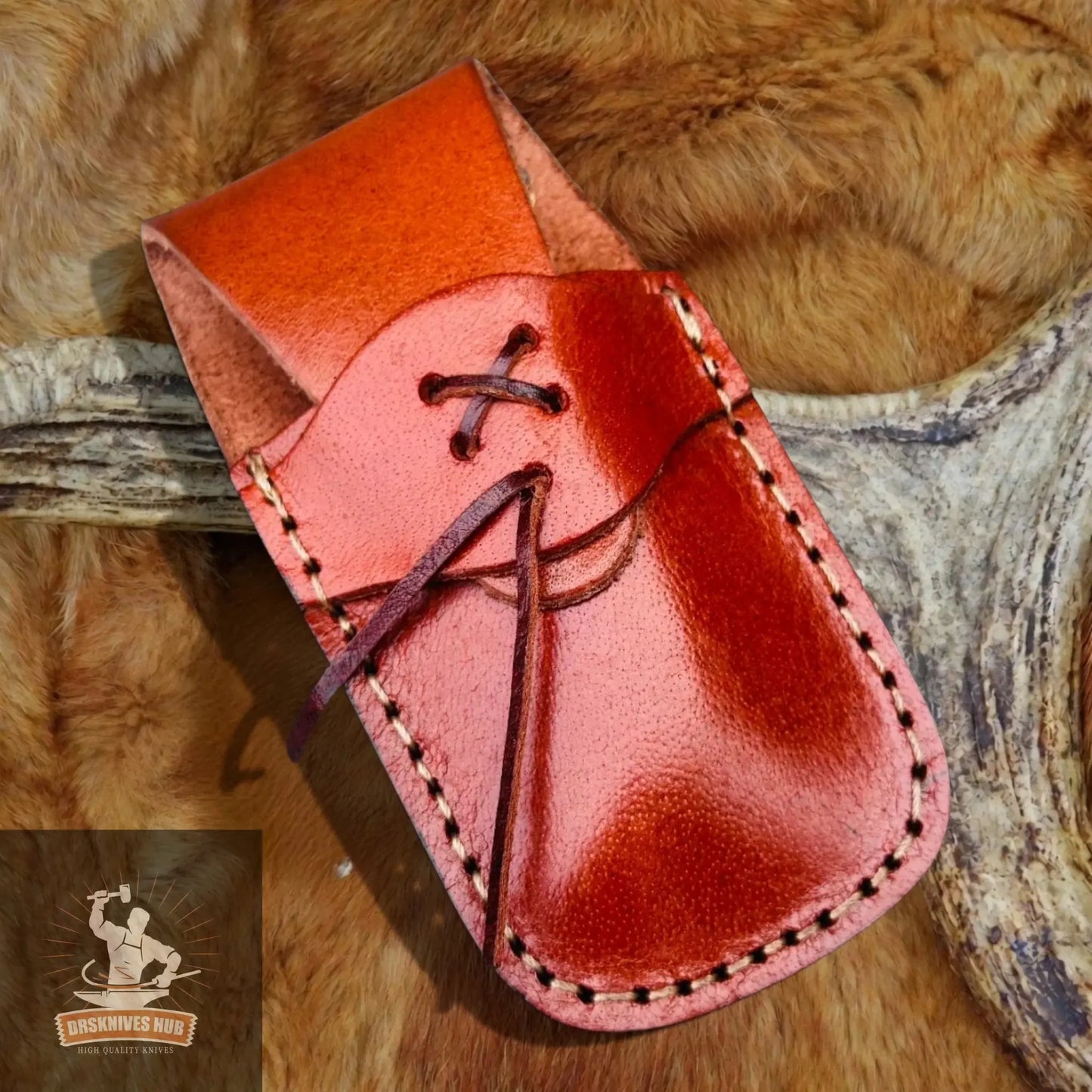 drsknives-hub-leather-folding-knife-sheath - DRSKNIVES HUB