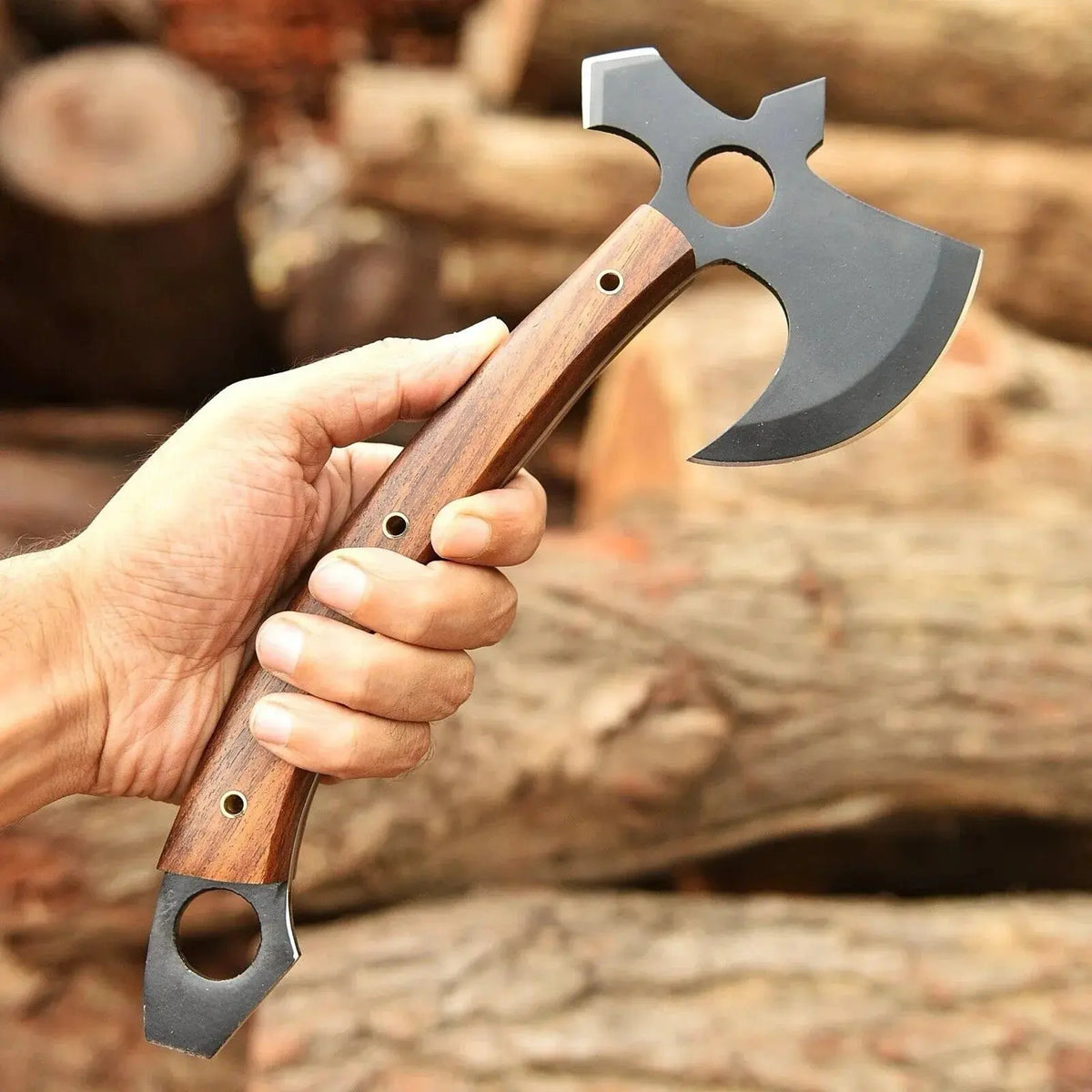 11 inch Damascus hatchet with 4 inch blade
