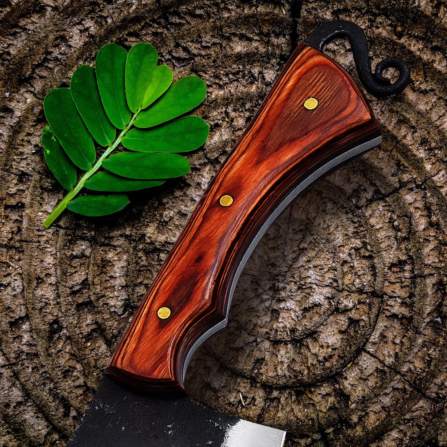 Beautiful Handmade Chopper Knife Full Tang Medieval Master Cleaver With Leather Sheath Cover