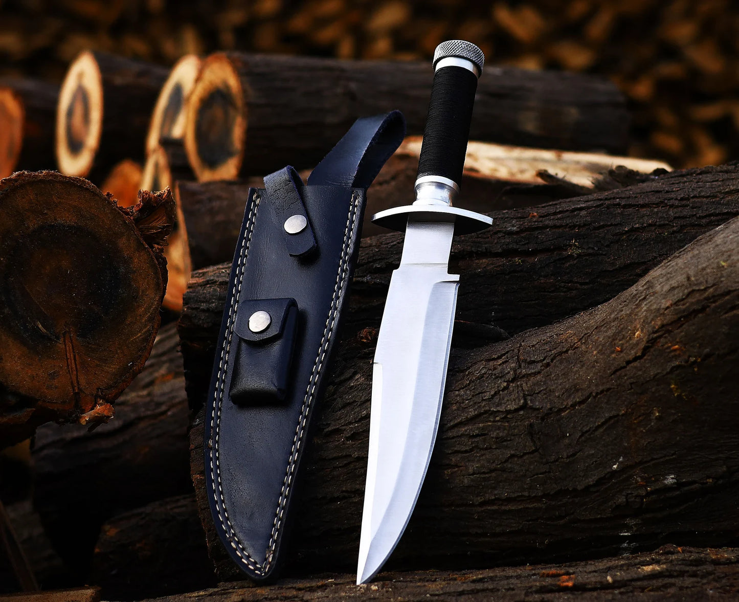 HANDMADE J2 STEEL JACK CRAIN KNIFE WITH LEATHER SHEATH COVER || DRS KNIVES HUB