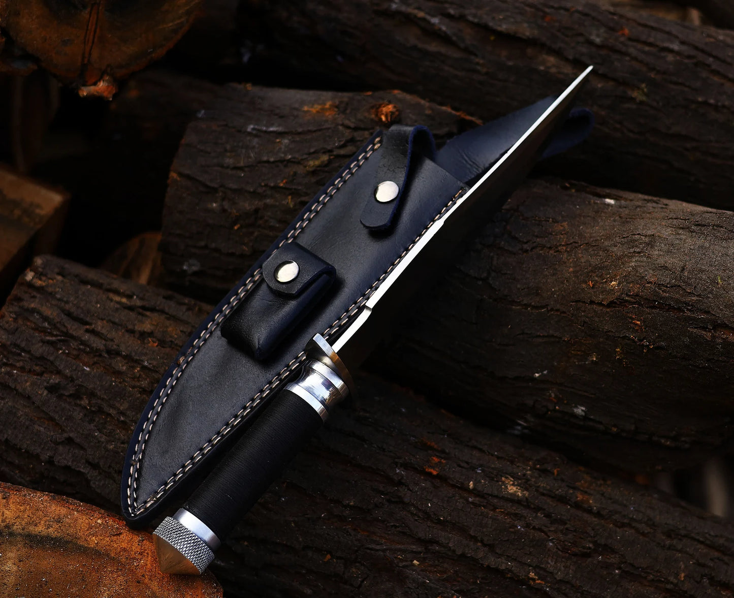 HANDMADE J2 STEEL JACK CRAIN KNIFE WITH LEATHER SHEATH COVER || DRS KNIVES HUB