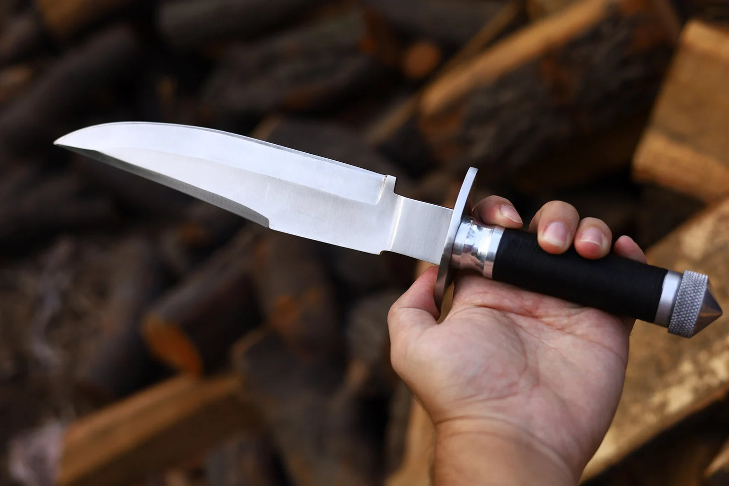 HANDMADE J2 STEEL JACK CRAIN KNIFE WITH LEATHER SHEATH COVER || DRS KNIVES HUB