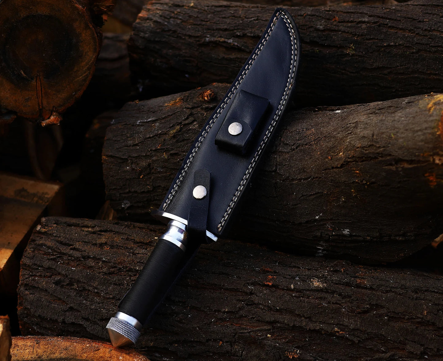 HANDMADE J2 STEEL JACK CRAIN KNIFE WITH LEATHER SHEATH COVER || DRS KNIVES HUB