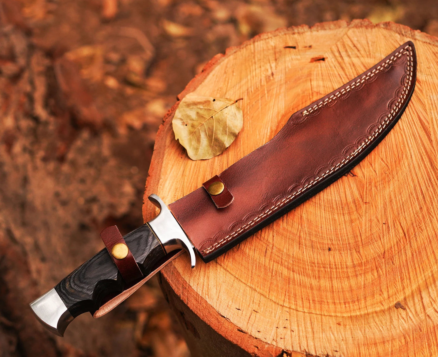 HANDMAD STAINLESS STEEL DULL POLISH BOWIE KNIFE WITH SHEATH || DRS KNIVES HUB