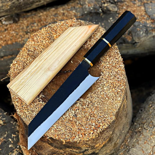 Handforged Japanese Style Chef Knife  With Wood Scabbard