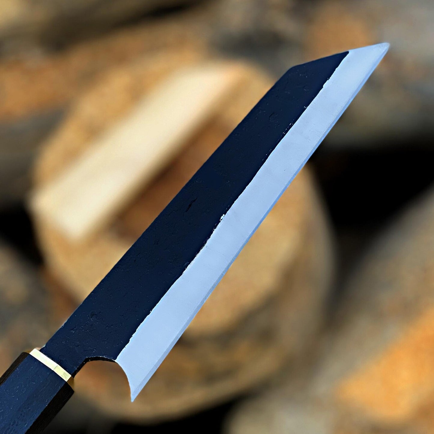 Handforged Japanese Style Chef Knife  With Wood Scabbard