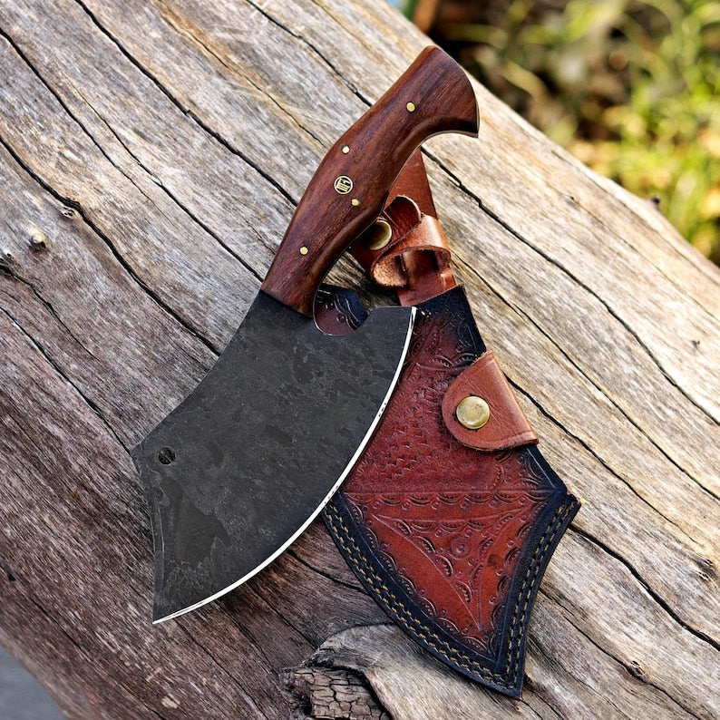 Custom Handmade Cleaver Knife, Meat Chopper, Splitter, Perfect Gift on Halloween & Anniversary for Him