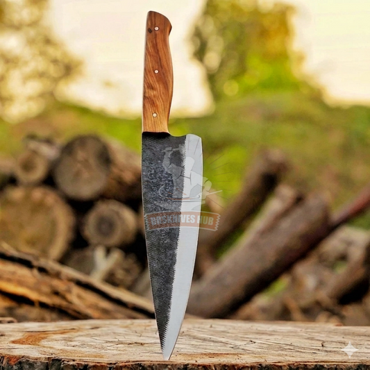 Handmade D2 Steel Kitchen Chef Knife Wood Handle