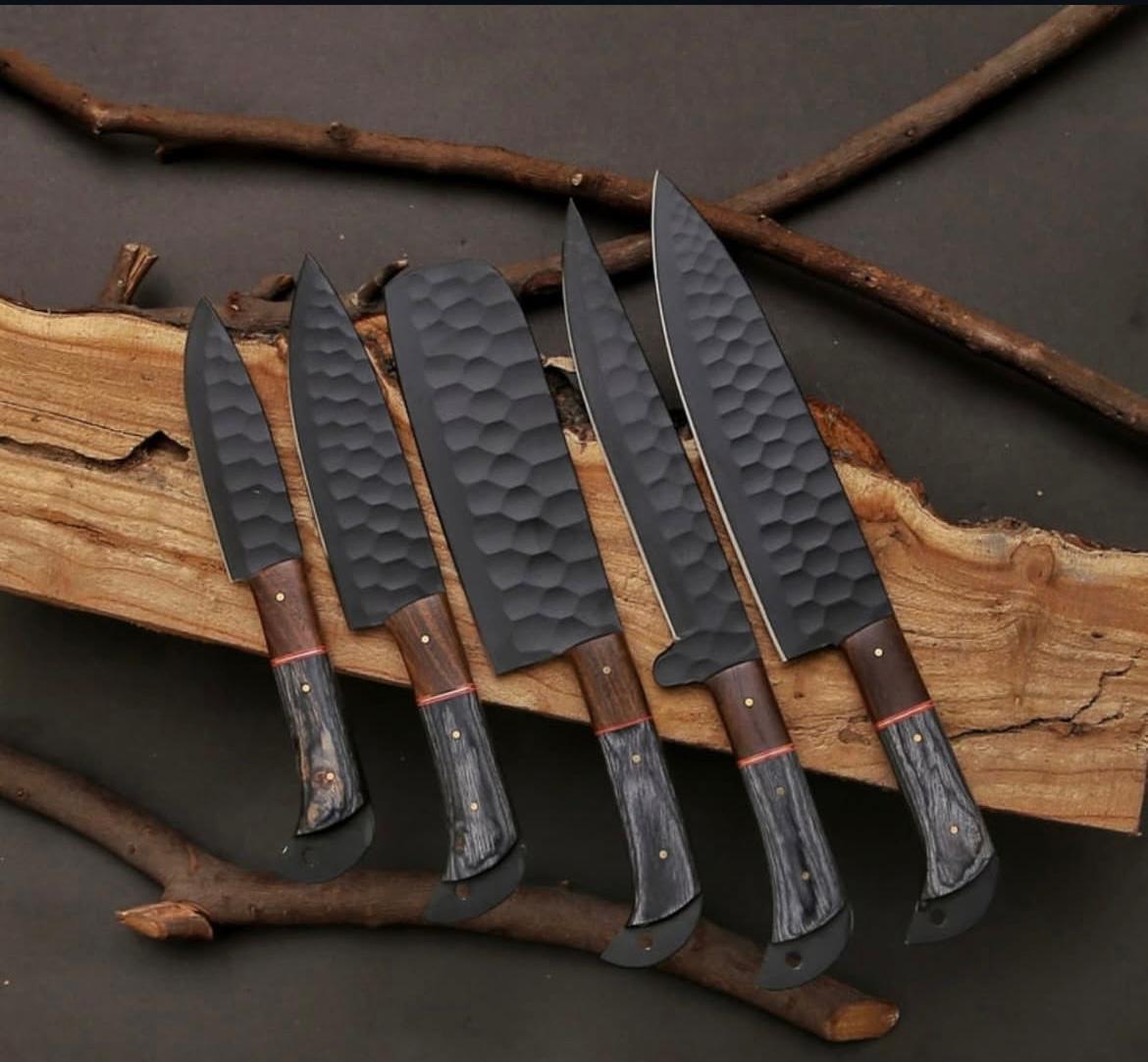 Handmade 5 Pcs Black Chef Set