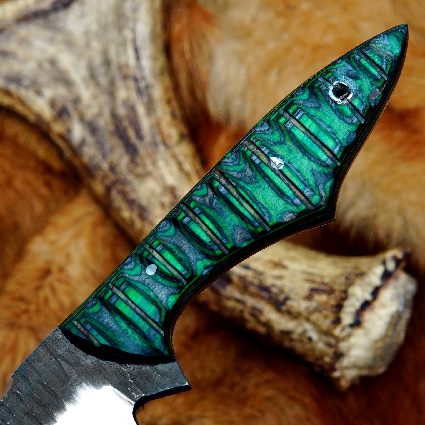 Tanto Knife 9" – Carbon Steel Fixed Blade with Wood Handle | DRSKNIVES HUB