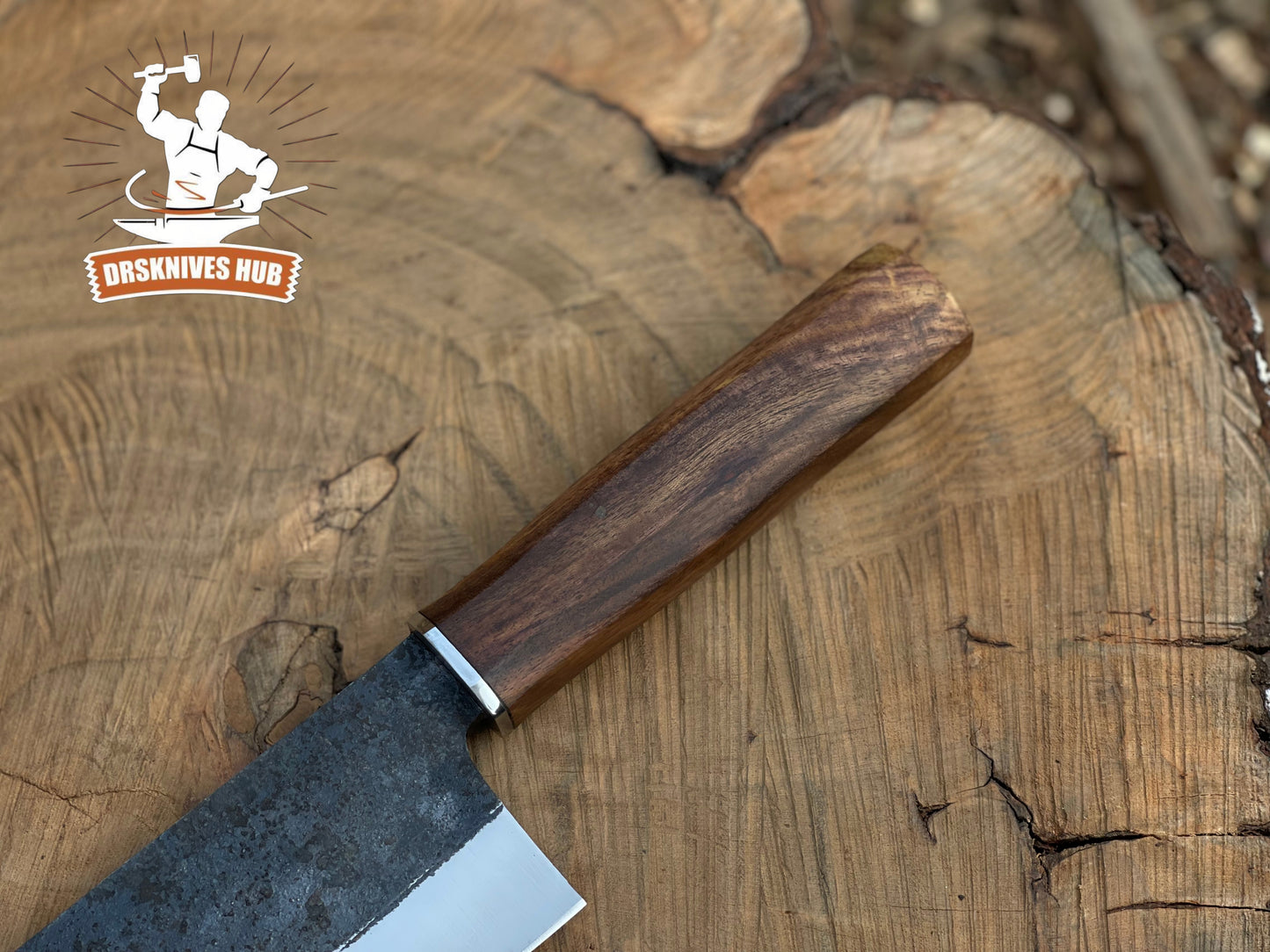 Hand-Forged Carbon Steel  Chef's Cleaver BBQ Knife | DRSKNIVES HUB