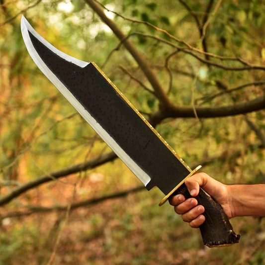 Custom Handmade Carbon Steel Blade Ramb Knife,Big Bowie Knife Antler Handle || Drs Knives Hub