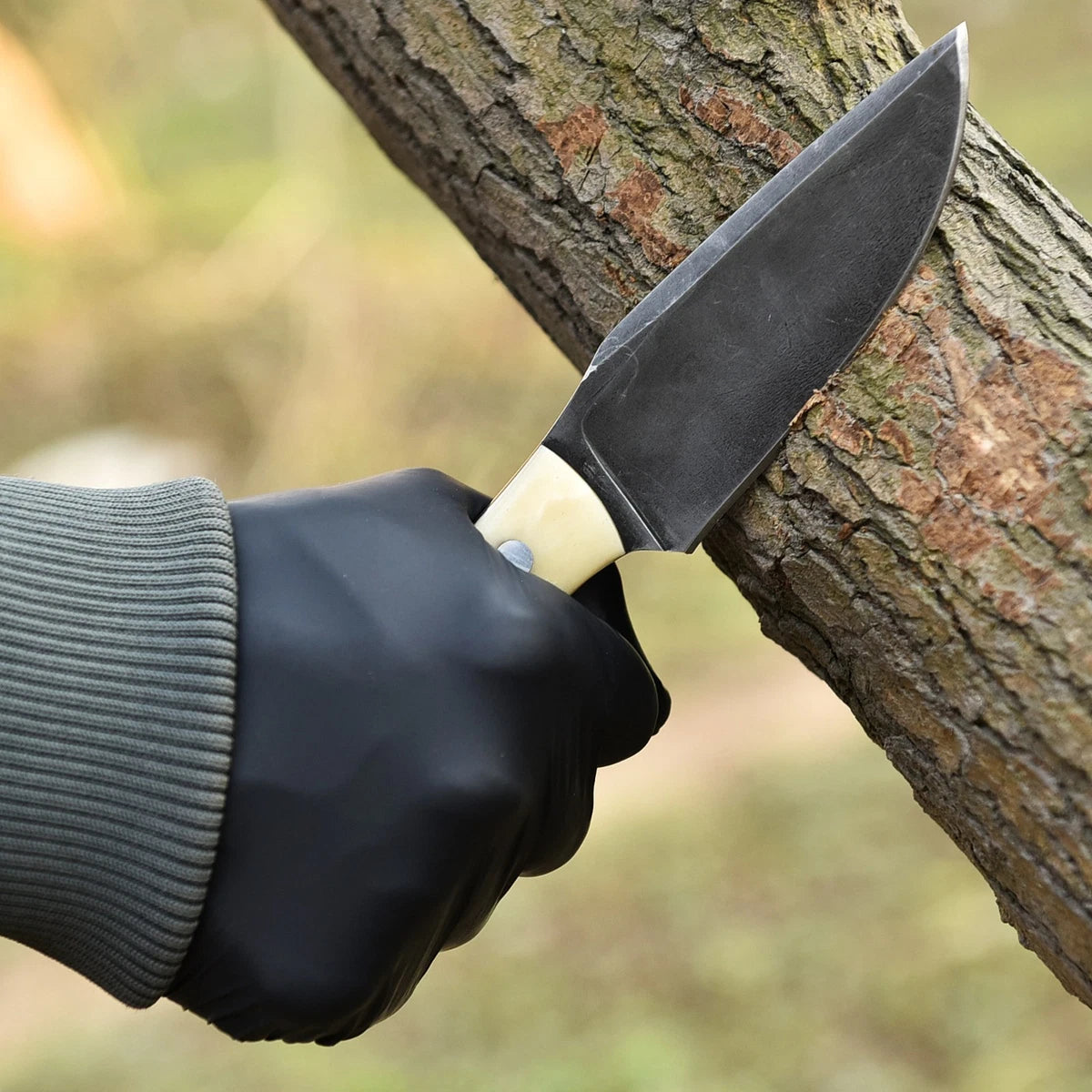 Cowboy Handmade Hunter with Sheath – Carbon Steel & Wood – DRS KNIVES HUB 