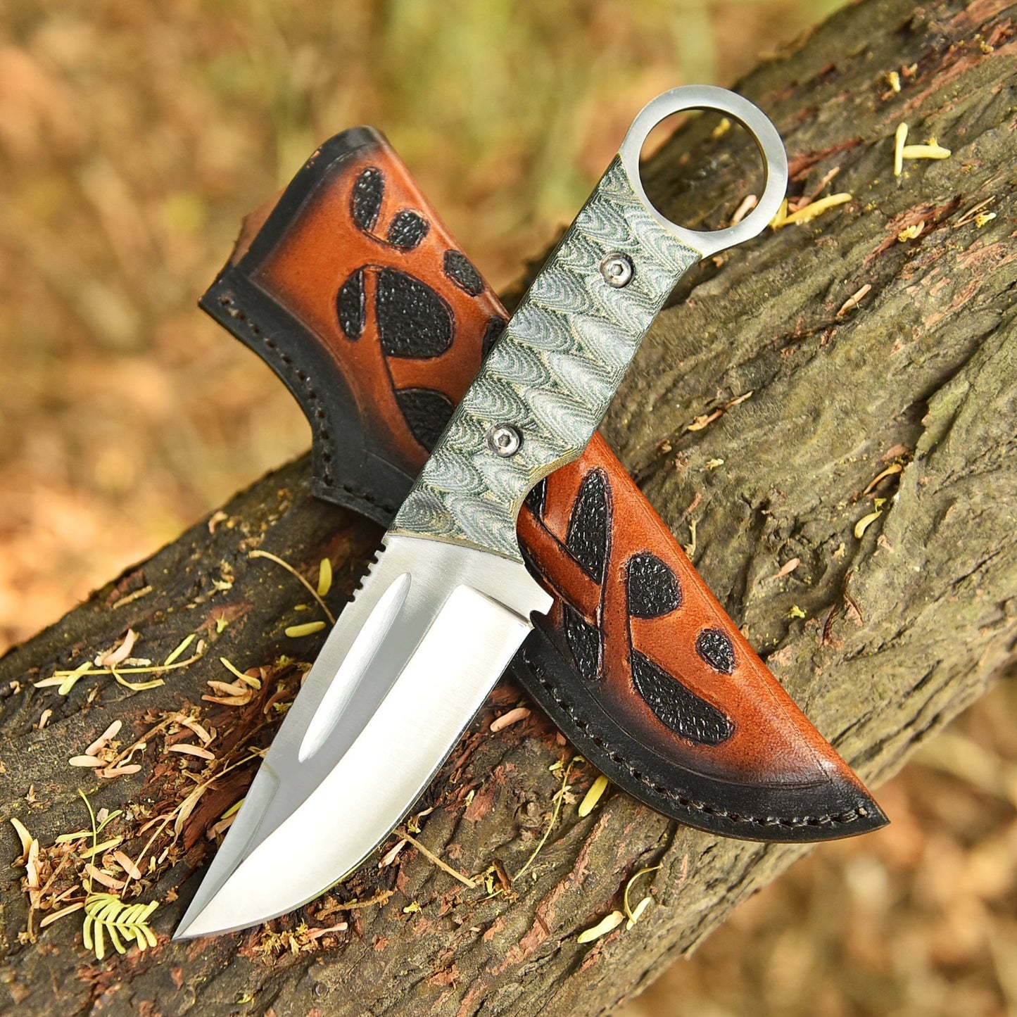 Stainless Steel Hunting Knife 8.5" – G10 Handle with Leather Sheath | DRSKNIVES HUB