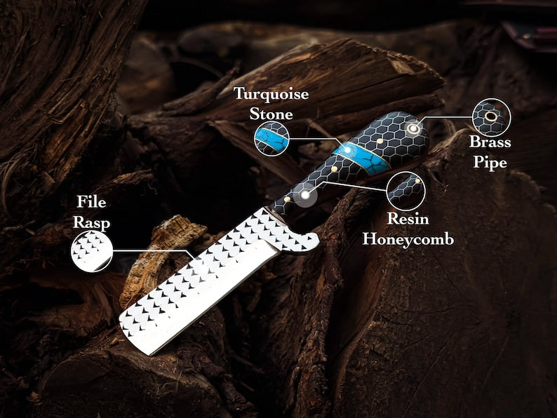 Bull Cutter Knife Best Handmade Knife With Beautiful Handle and Leather Sheath